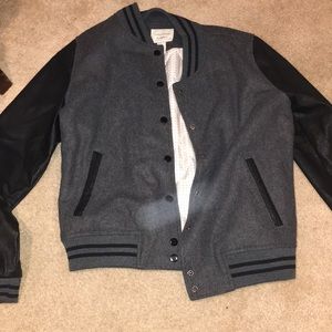 Thick Leather letter coat